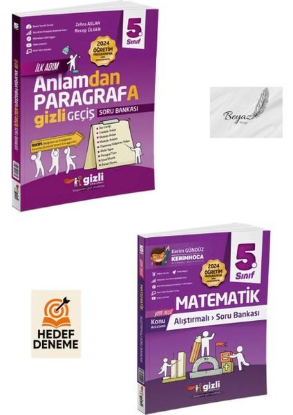 Gizli 5.sınıf Anlamdan Paragrafa Geçiş Alıştırmalı Matematik Soru Bankası Hedef Deneme