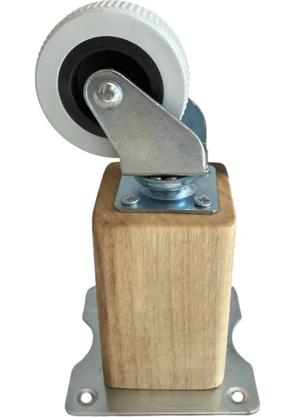 Kale Ahşap Tekerli Ayak Mobilya Masa Dolap Tekerli AYAĞI(FRENSİZ)(12CM - 15CM)(CEVİZ Ağacı) modelleri