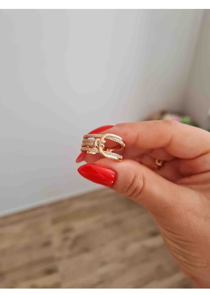 Zirkon Taşlı Özel Seri Ayarlanabilir Kadın Çelik Yüzük modelleri