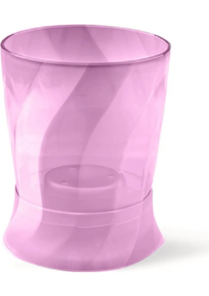 Kristal Mor Orkide Saksısı - Burgu Ayaklı Şeffaf Saksı 1.3 Litre | Dekoratif Çiçek Saksısı