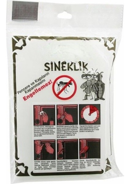 Kendinden Yapışkanlı Çift Kanat Sineklik 130X150CM Tül Sineklik Perde Vidalama Gerektirmez