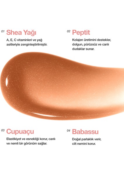 Dudak Bakım Parlatıcı Lip Balm 10 ml | Vanilla Tint | Besleyici, Nemlendirici | Peptit,Shea,Cupuaçu modelleri