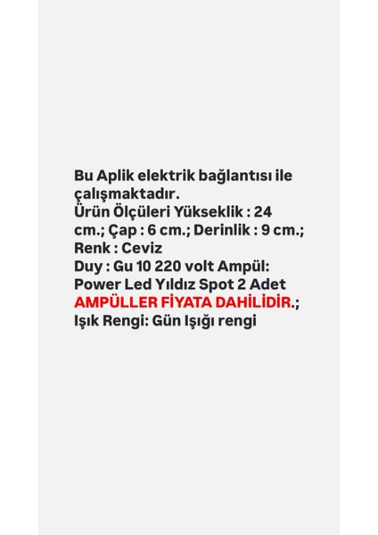 Masif Ahşap Yansıtma Tasarımlı Çift Yönlü Salon Hol Cafe Otel Duvar Aplik Avize