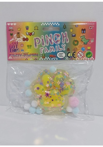 Kedi Patisi Squishy Oyuncağı Sukuşi (Şeffaf Seri)(7,5x6,5cm)