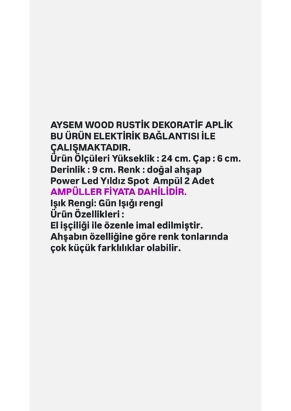 Masif Ahşap Yansıtma Tasarımlı Çift Yönlü Salon Hol Cafe Otel Duvar Aplik Avize