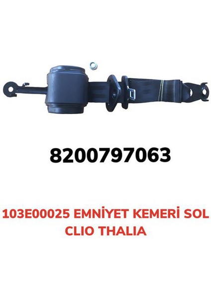 Emniyet Kemeri Otomatik Sol Clio-Thalia Sptgl