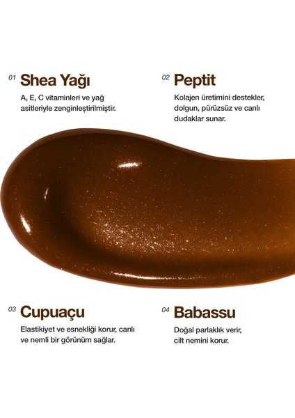 Dudak Bakım Parlatıcı Lip Balm 10 ml | Espresso Tint | Besleyici, Nemlendirici | Peptit,Shea,Cupuaçu fırsatları