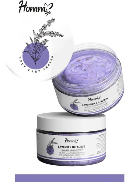 Homm Bitkisel lavanta Yağlı - Bitki Tanecikli Scrub - 250 Ml