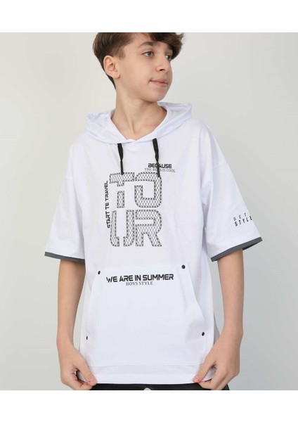 Erkek Çocuk Kapüşonlu Tişört modelleri