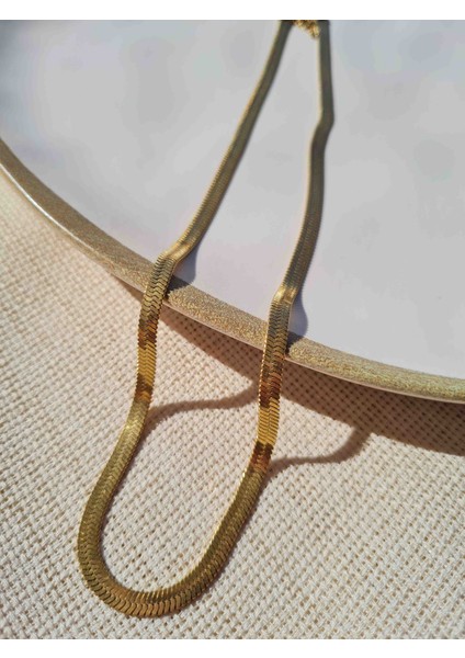 Italyan Zincir Çelik Kadın Kolye