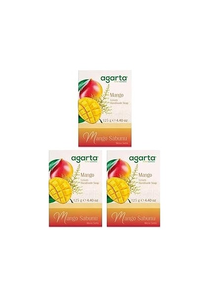 Agarta Doğal Mango Sabunu 125 gr x 3 Adet