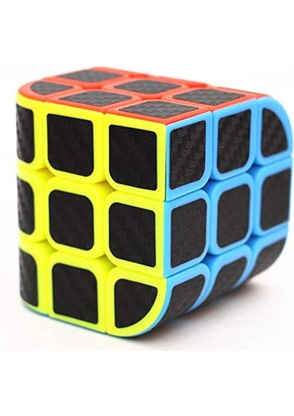 3x3 Zeka Küpü - Speed Curve Karbon Fiber Magic Zeka Küpü - Eğri Köşeli Zeka Küpü