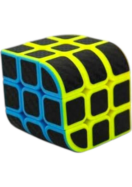 3x3 Zeka Küpü - Speed Curve Karbon Fiber Magic Zeka Küpü - Eğri Köşeli Zeka Küpü