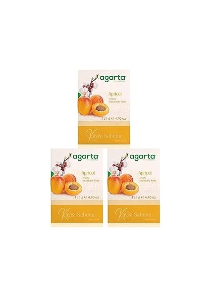 Agarta Doğal Kayısı Sabunu 125 gr x 3 Adet