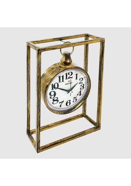 Masa Saati Metal Gövde Gold Renk Modern Tasarım Hızlı Teslimat
