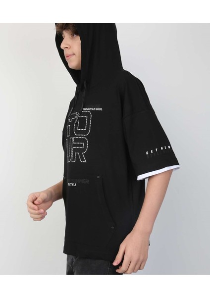 Erkek Çocuk Kapüşonlu Tişört modelleri