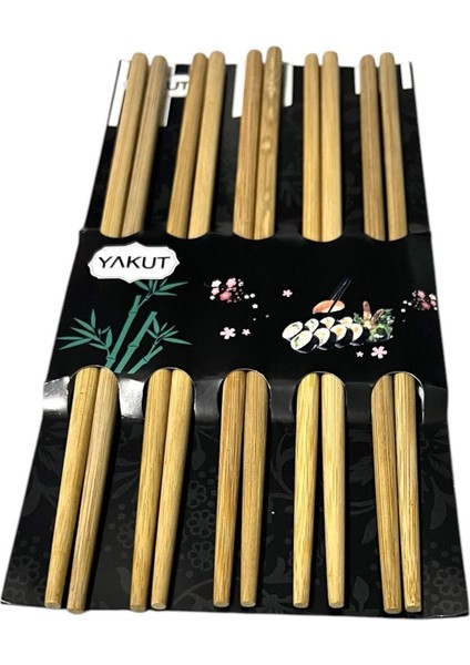 5 Çift Yıkanabilir Bambu Ahşap Stick Yemek Çubuğu Chopsticks Çin Japone Yöresel Yemek Çubuğu modelleri