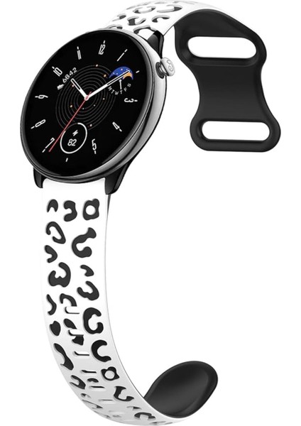 Huawei Watch 3 Gt Gt2 GT2E Gt3 Gt4 Gt 5 Pro Se Elite 46MM Uyumlu 22MM Leopar Desenli Silikon Kordon