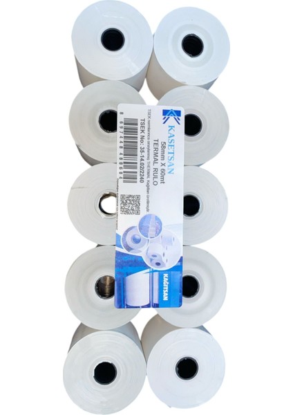 Eba Kağıt - Kasetsan 58 mm x 60 mt Akaryakıt Termal Pos Yazarkasa Kağıdı 100 Adet /1. Sınıf Kalite fiyatları