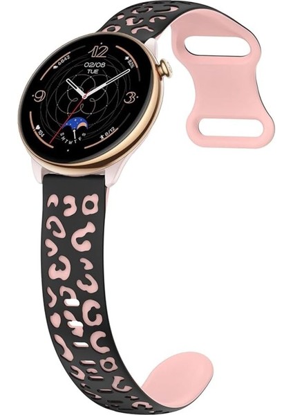 Huawei Watch 3 Gt Gt2 GT2E Gt3 Gt4 Gt 5 Pro Se Elite 46MM Uyumlu 22MM Leopar Desenli Silikon Kordon