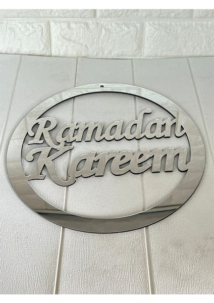 - Ramadan Kareem Yazılı Asma Süs Gümüş Sptgl