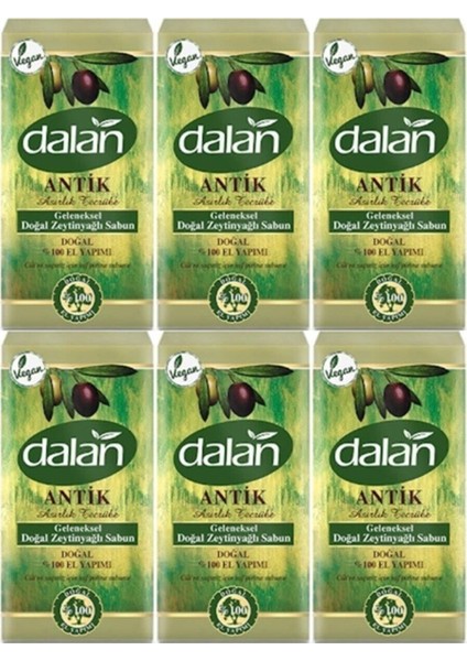 Antik Zeytinyağlı El Yapımı Doğal Sabun 6X900GR