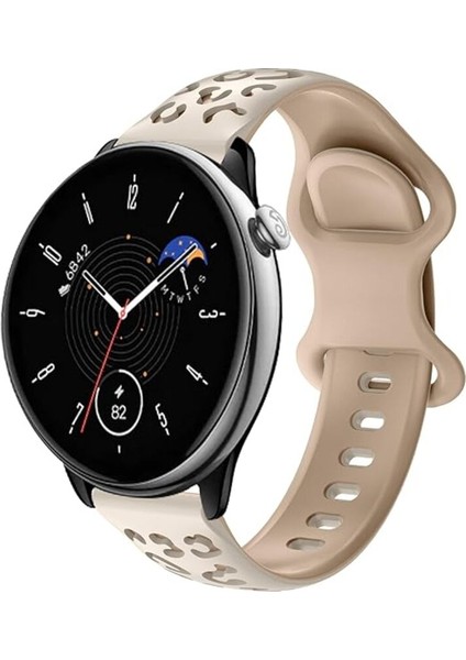 Huawei Watch 3 Gt Gt2 GT2E Gt3 Gt4 Gt 5 Pro Se Elite 46MM Uyumlu 22MM Leopar Desenli Silikon Kordon