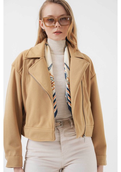Kaşe Açık Kahverengi Kadın Ceket 0717