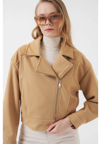 Kaşe Açık Kahverengi Kadın Ceket 0717 modelleri