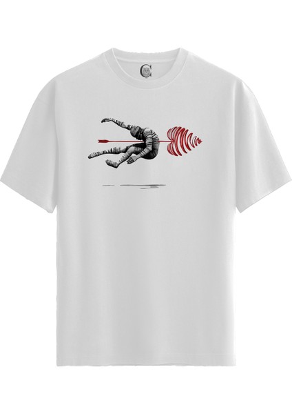 Pierced Silence - %100 Pamuklu Erkek Beyaz Tişört - Premium Quality