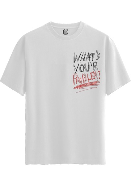 What’s Your Problem? - %100 Pamuklu Kadın Beyaz Tişört - Premium Quality