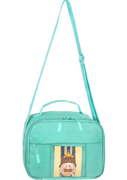 Waddell Kawaii Tarzı Aksesuarlı Çocuk Beslenme Çantası Su Yeşili- Isı Yalıtımlı Termoslu Kız Çocuk Erkek Çocuk Beslenme Çantası modelleri