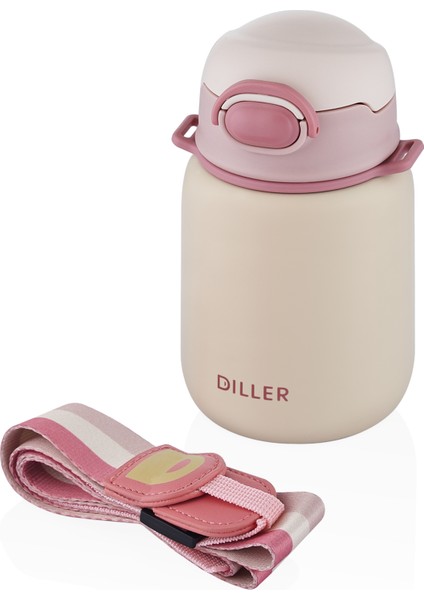Diller 420ML Pipetli Çelik Matara Suluk Termos