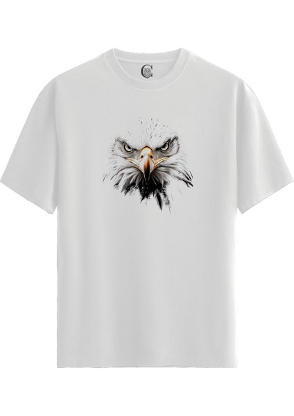 Steel Gaze - %100 Pamuklu Erkek Beyaz Tişört - Premium Quality