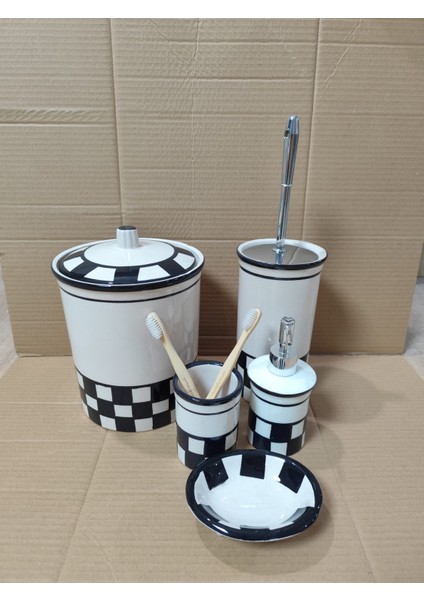 Dara Collection Dama Desen 5 Li Banyo Seti