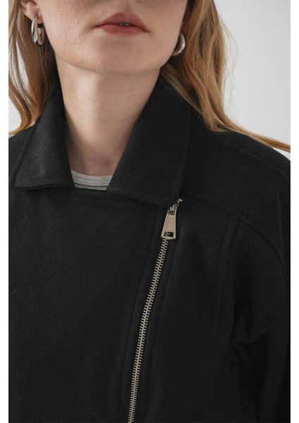 Kaşe Siyah Kadın Ceket 0717 indirimleri