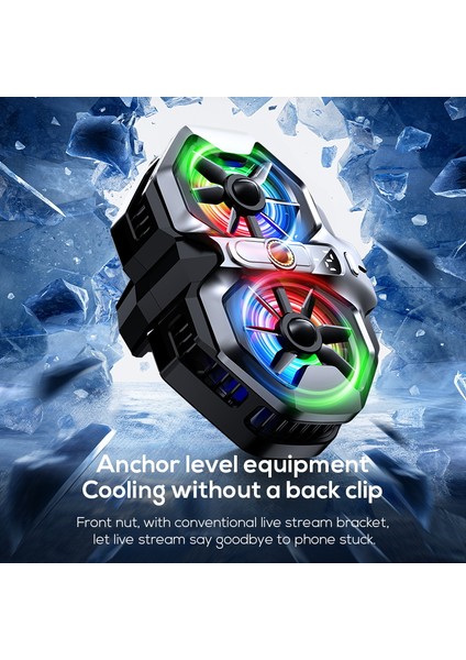 Memo DL21 Yükseltilmiş Çift Fan LED Ekranlı Oyun Cep Telefonu Soğutucu Influencer Yayıncılara Özel indirimleri
