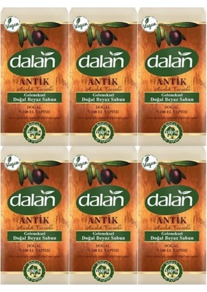 Antik Geleneksel El Yapımı Doğal Beyaz Sabun 900 gr x 6 Adet