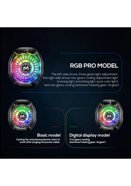 Memo CX10 Aı Modları Oyun Soğutucu Hızlı Buzlanma Rgb Özellikli Cep Telefonu Soğutucu