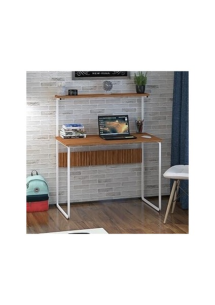 Dehalimited G Masa 100X50 Metal Iskeletli Parlak Yüzey Ders Çalışma ve Bilgisayar Masası