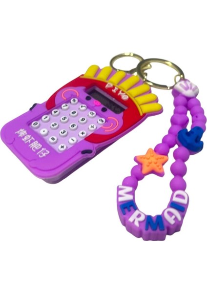 Hesap Makineli ve Labirent Oyunlu Silikon Anahtarlık Çanta Süsü modelleri