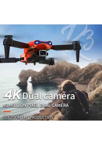 C5 Drone Kameralı Katlanabilir Quadcopter | Hd Çift Kamera, Sensörlü, Uzaktan Kumandalı