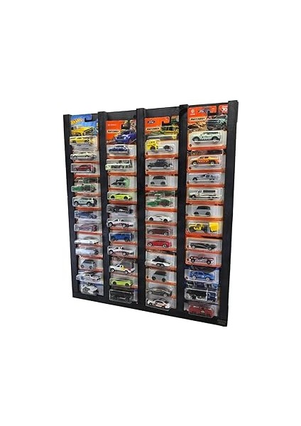 Regular Kart Rafı, Doğal Ahşap Regular Kart Sergileme Vitrini, Kutusunda Card Oyuncak Araba Rafı