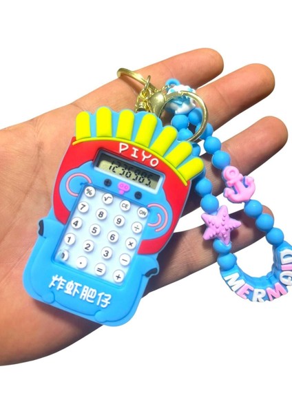 Hesap Makineli ve Labirent Oyunlu Silikon Anahtarlık Çanta Süsü
