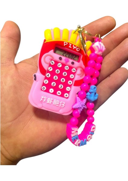 Hesap Makineli ve Labirent Oyunlu Silikon Anahtarlık Çanta Süsü