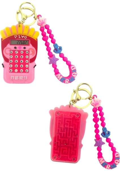 Hesap Makineli ve Labirent Oyunlu Silikon Anahtarlık Çanta Süsü fiyatları