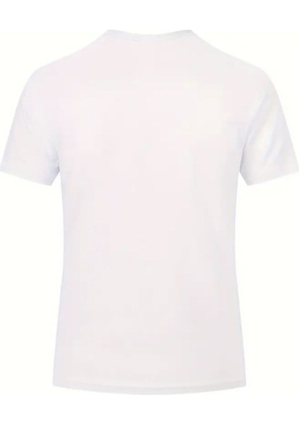 Unisex Pamuklu Sihirli Çizgi Ön Baskılı Tasarım Tshirt fiyatları