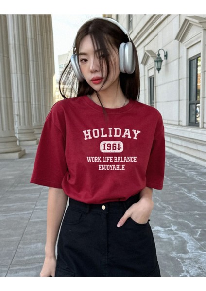 Unisex Holiday Ön Baskılı Tasarım Tshirt