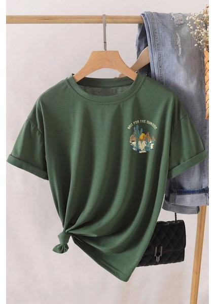 Unisex Pamuklu Arizona Ön ve Arka Baskılı Tasarım T-Shirt fiyatları