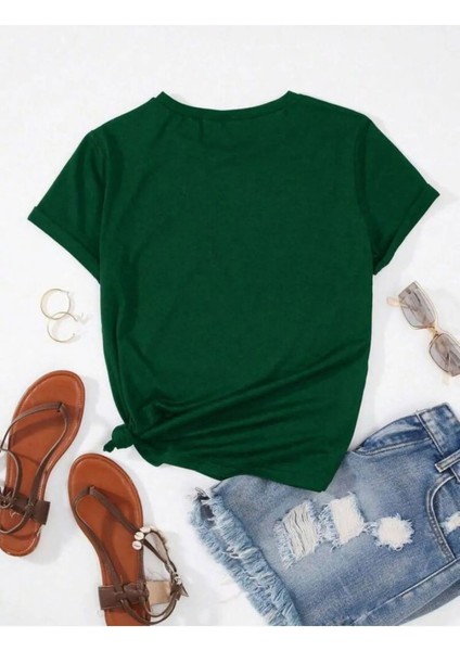 Unisex Pamuklu Choose Happy Kalp Ön Baskılı Tasarım Tshirt fiyatları